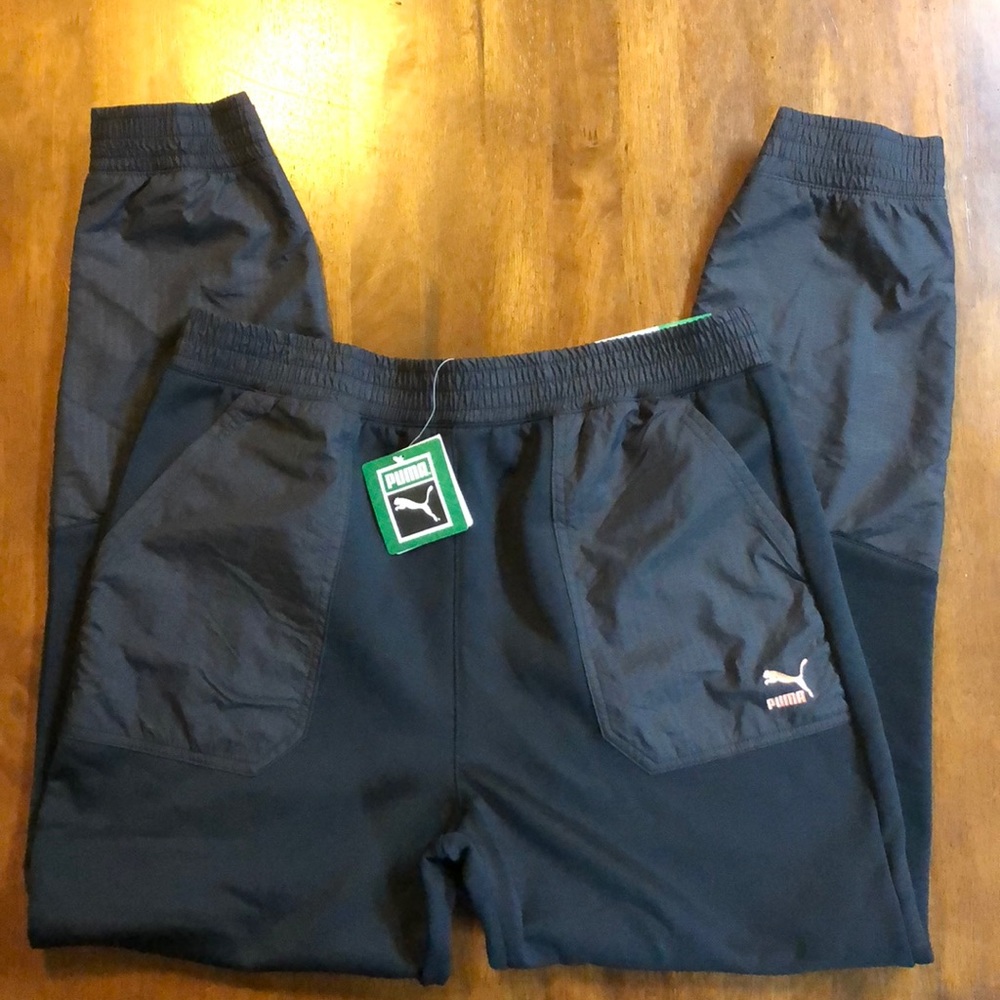 NWOT Puma black multi fabric flex skinny joggers! - Picture 2 of 8